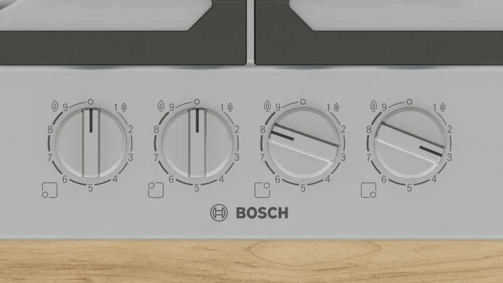 Bosch Serie 6 PCH6A5I90 hob Nerūdijantis plienas Built-in 60 cm Gas 4 zone(s)