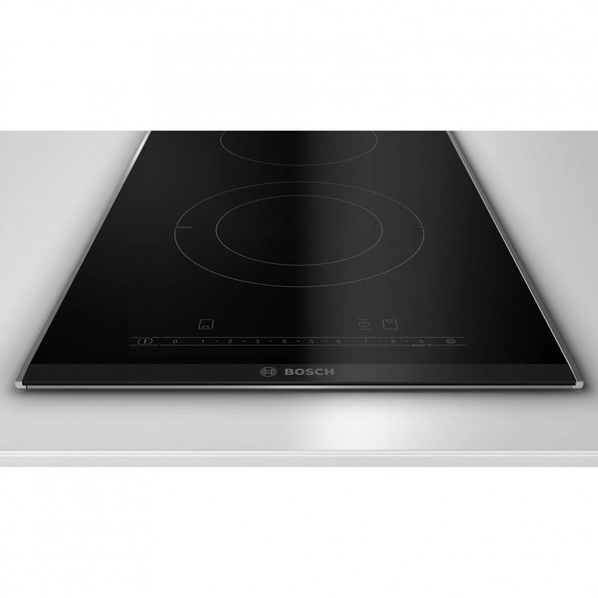 Bosch Serija 6 Domino elektrinė kaitlentė su plieniniu rėmu, 30 cm