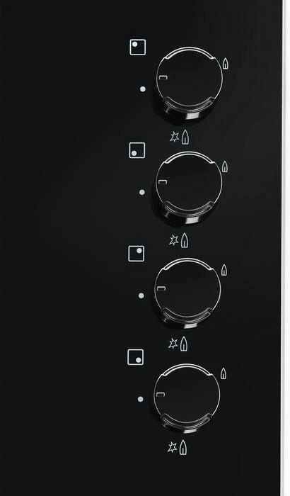Gas cooktop Electrolux EGG6407K (4 fields, juodos spalvos)