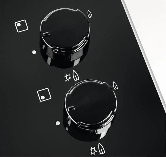 Gas cooktop Electrolux EGG6407K (4 fields, juodos spalvos)