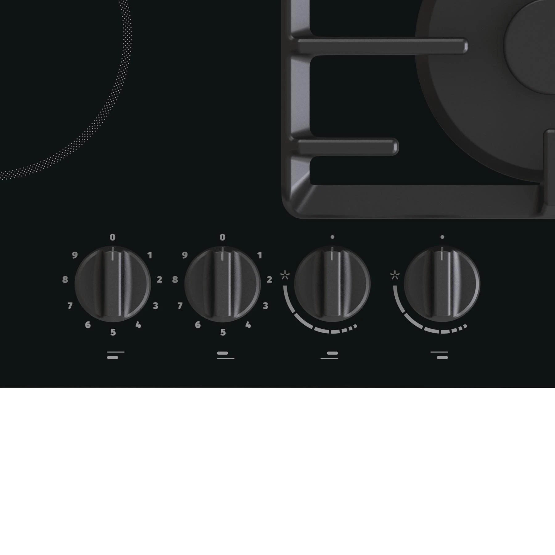 Gorenje | Kaitlentė | GCE691BSC | Dujos ant stiklo + vitrokeramika | Degiklių / virimo zonų skaičius 4 | Sukamosios rankenėlės | Juodas