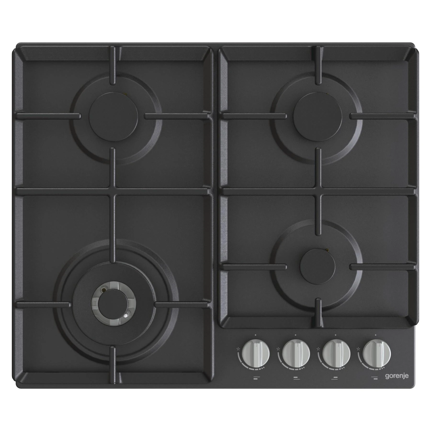 Gorenje | Kaitlentė | GW641EXB | Dujos | Degiklių / virimo zonų skaičius 4 | Sukamosios rankenėlės | Juodas