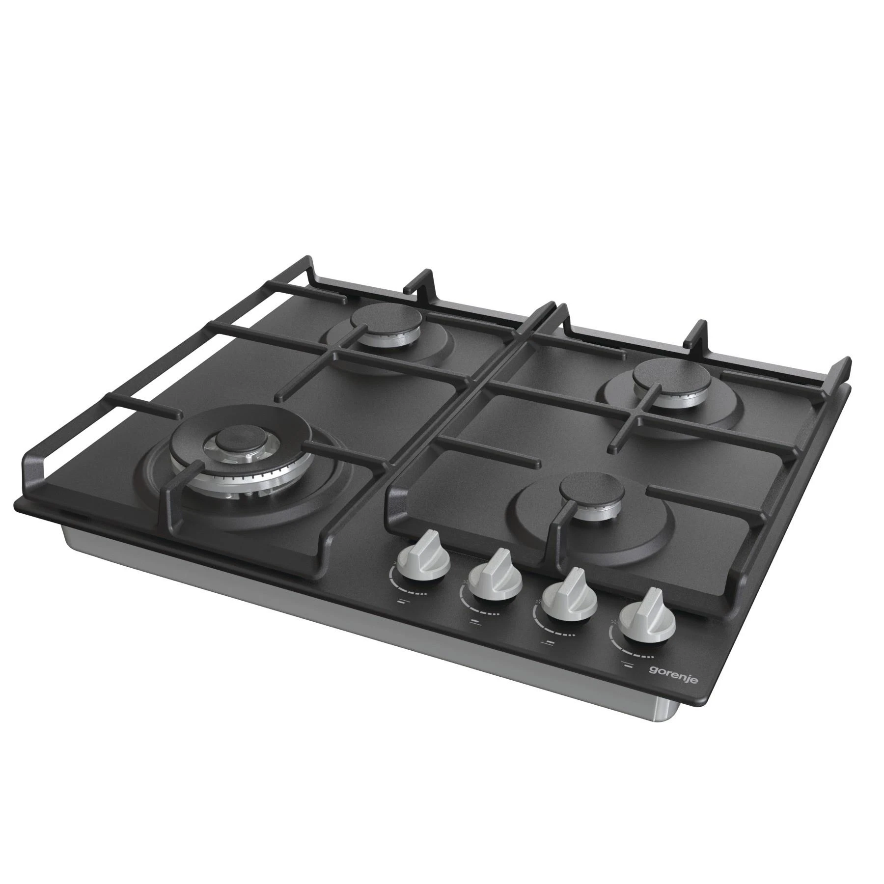 Gorenje | Kaitlentė | GW641EXB | Dujos | Degiklių / virimo zonų skaičius 4 | Sukamosios rankenėlės | Juodas
