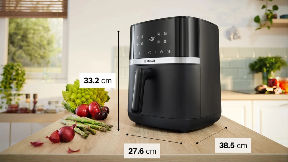 Bosch Serie 4 MAFS2462B gruzdintuvė Vienguba 6,1 l Atskirai stovinti 2050 W Karšto oro gruzdintuvė Juodas