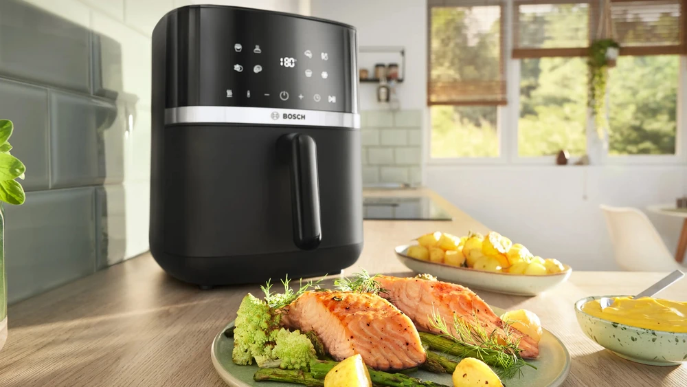 Bosch Serie 4 MAFS2462B gruzdintuvė Vienguba 6,1 l Atskirai stovinti 2050 W Karšto oro gruzdintuvė Juodas