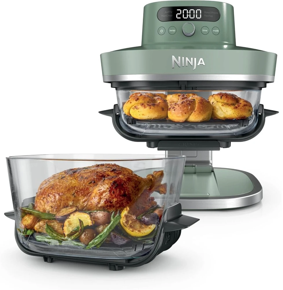 NINJA 5 viename XL stiklinė oro gruzdintuvė | AS090EUGN Crispi Pro | Galia 2050 W | Talpa 5,7 l | Moss Žalias