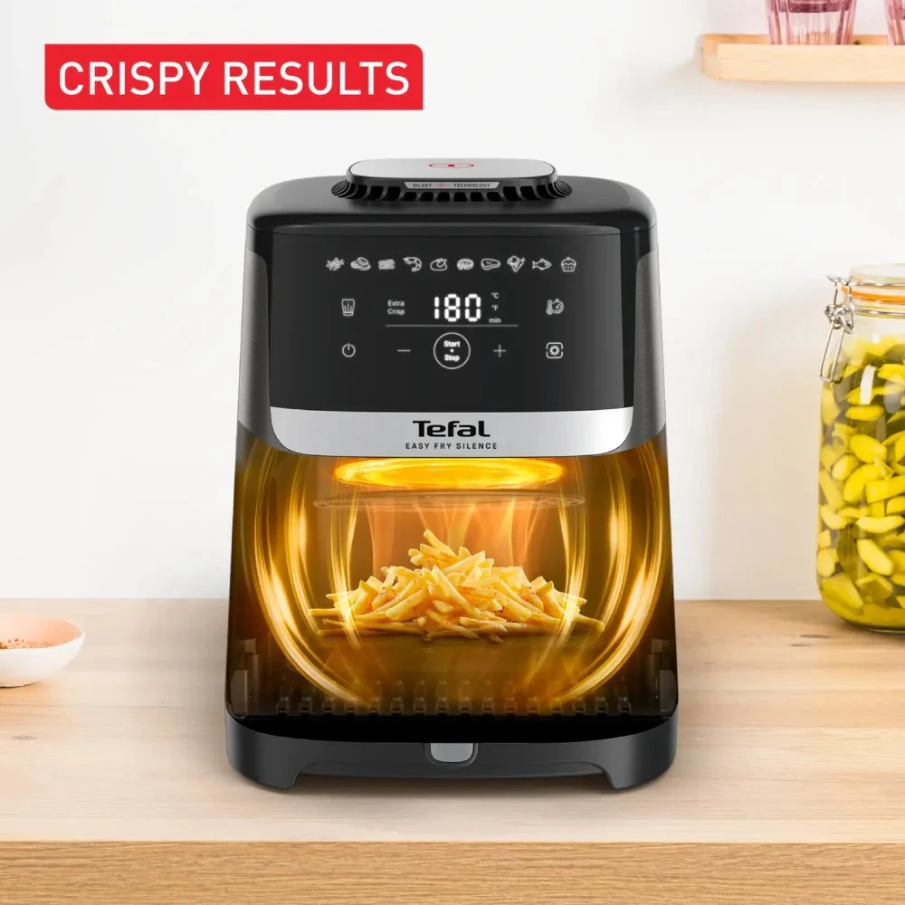 Karšto oro gruzdintuvė Tefal Easy Fry Silence, 5 l, pilkos spalvos (EY551HE0)