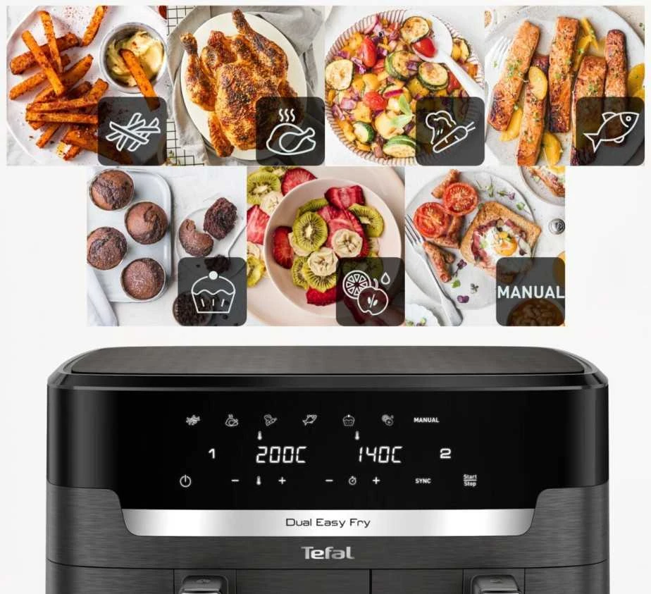 Karšto oro gruzdintuvė Tefal XXL Dual Easy Fry, EY942HE0