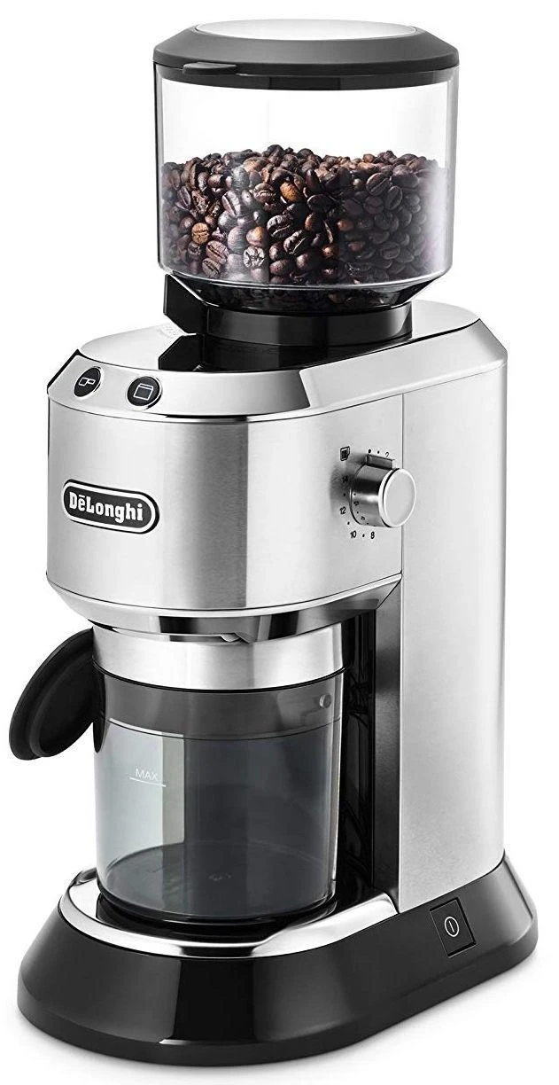 Kavamalė Delonghi kavos malūnėlis KG520M DEDICA Inox/ juodas, 150 W, 350 g, Puodelių skaičius 14 vnt.