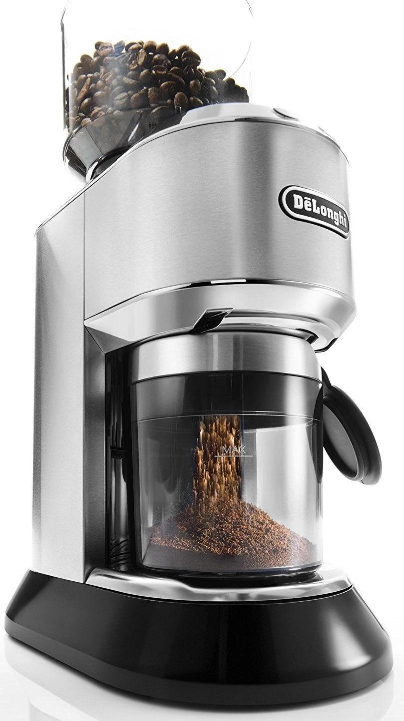 Kavamalė Delonghi kavos malūnėlis KG520M DEDICA Inox/ juodas, 150 W, 350 g, Puodelių skaičius 14 vnt.