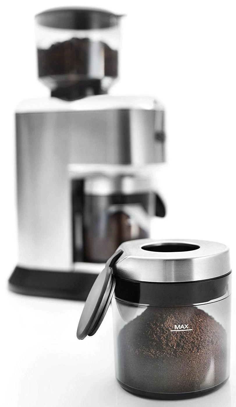 Kavamalė Delonghi kavos malūnėlis KG520M DEDICA Inox/ juodas, 150 W, 350 g, Puodelių skaičius 14 vnt.