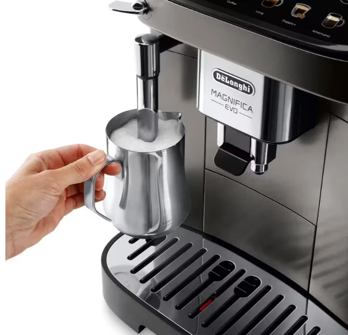 Kavos aparatas Delonghi | | ECAM 290.42.TB Magnifica Evo | Slėgis 15 bar | Su pieno plakikliu | Automatinis | 1450 W | Sidabrinis/Juodas