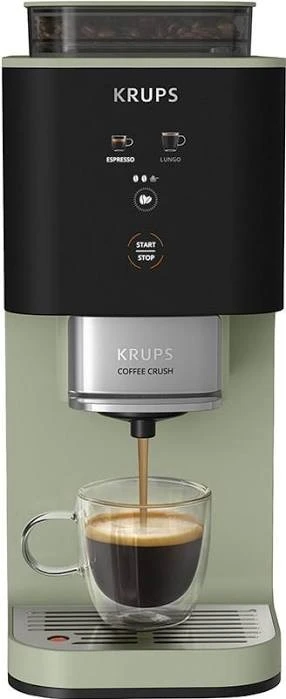 Kavos aparatas Krups | SA401LE0 Crush | Slėgis 15 bar | Automatinis | Juodas/Žalias | 1370 W