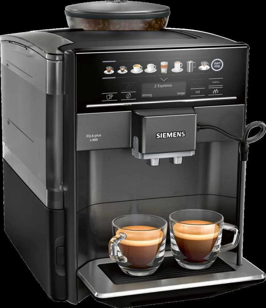 Kavos aparatas SIEMENS TE654319RW Slėgis 15 bar, Su pieno plakikliu, Automatinis, 1500 W, Juodas