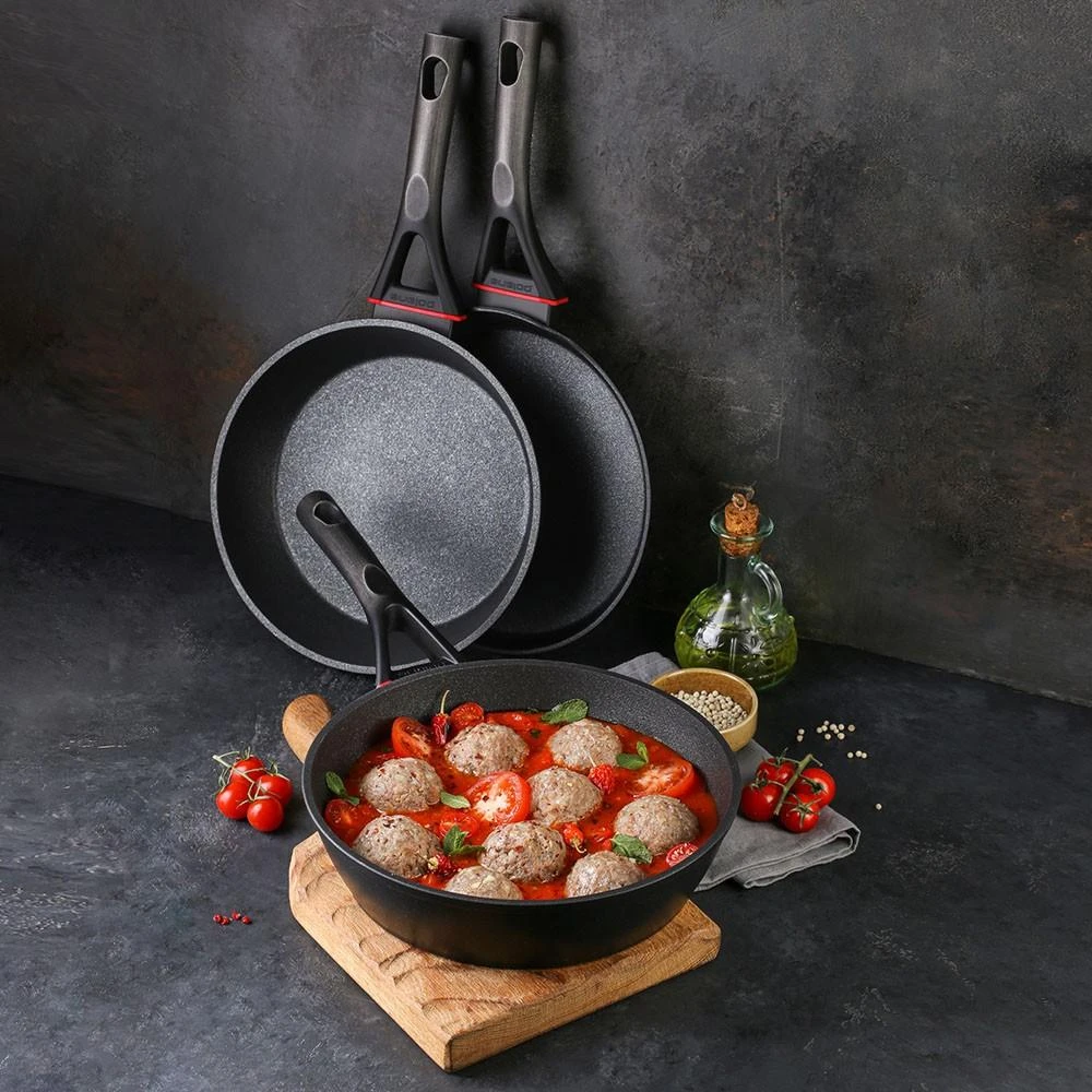 Keptuvė Polaris PRO kolekcija-26FP kaltinis aliuminis, 26 cm