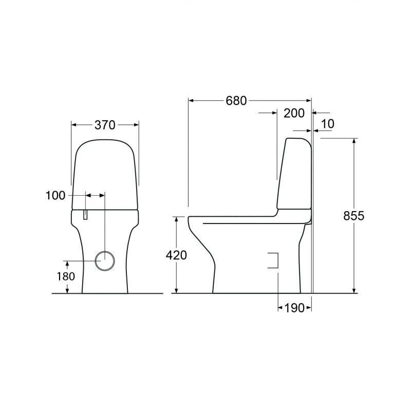 Klozetas Gustavsberg Estetic 8300, SoftClose dangtis GB1183002R1231G