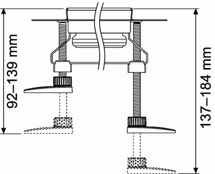 Tece Drainline montavimo kojelės dušo latakui 92-139mm