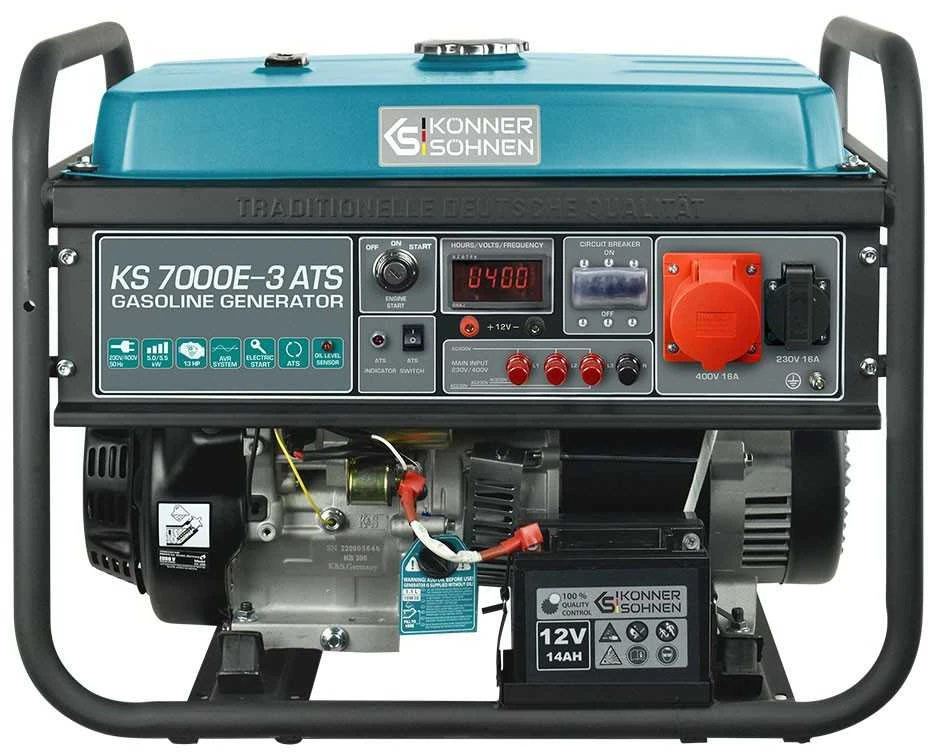 Benzininis generatorius Könner & Söhnen KS 7000E-3 ATS