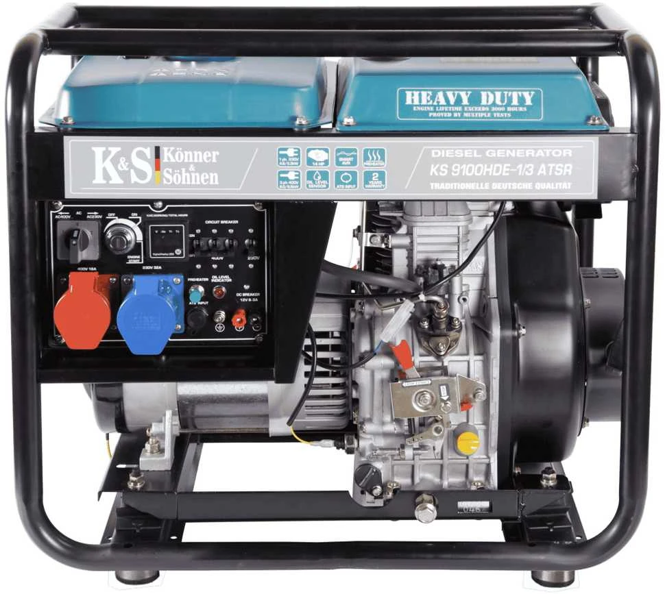 Konner & Sohnen Dyzelinis generatorius Konner amp Sohnen KS 9100HDE-1/3 ATSR, 7.5 kW