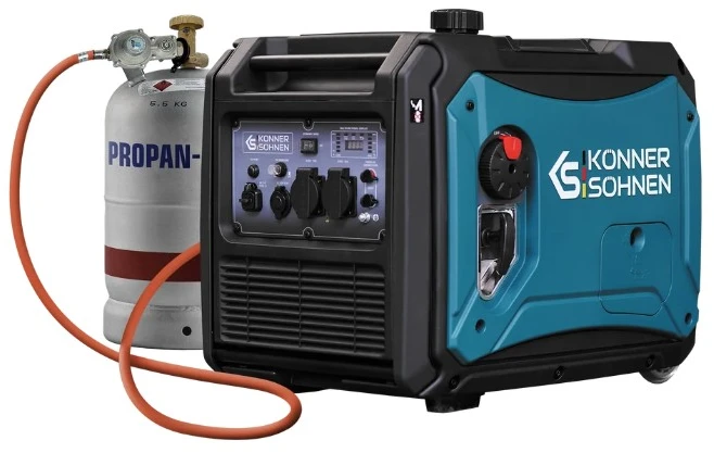 Könner & Söhnen hibridinis (benzinas/dujos) inverterinis generatorius 3,5kW 230V KS 4000iEG S