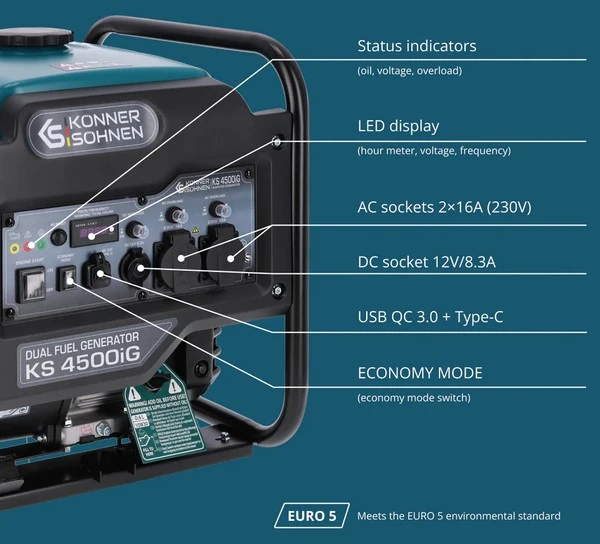 Konner & Sohnen Inverterinis generatorius KS 4500iG KONNER amp SOHNEN