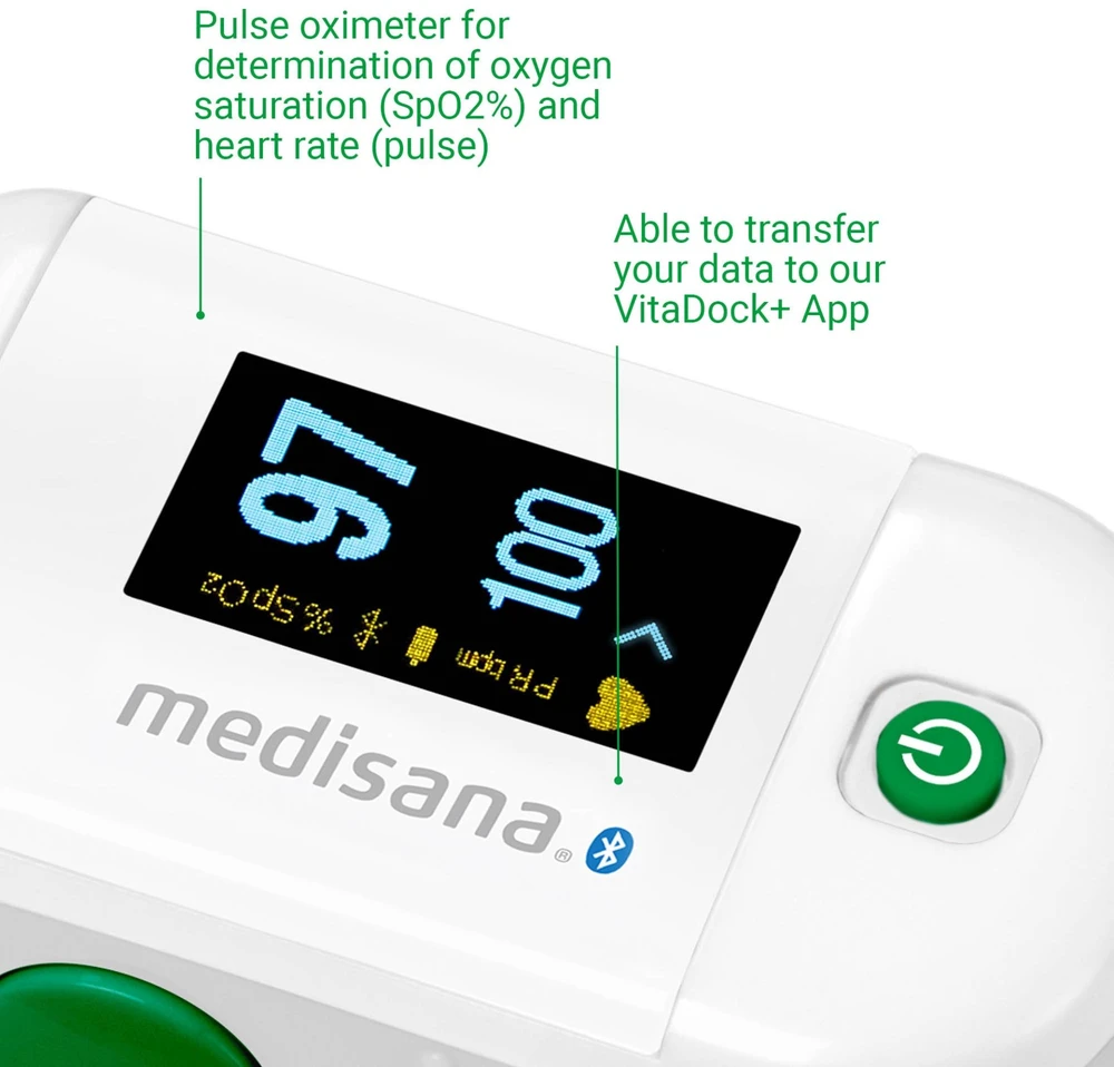 Medisana PM 100 pulsoksimetro jungtis
