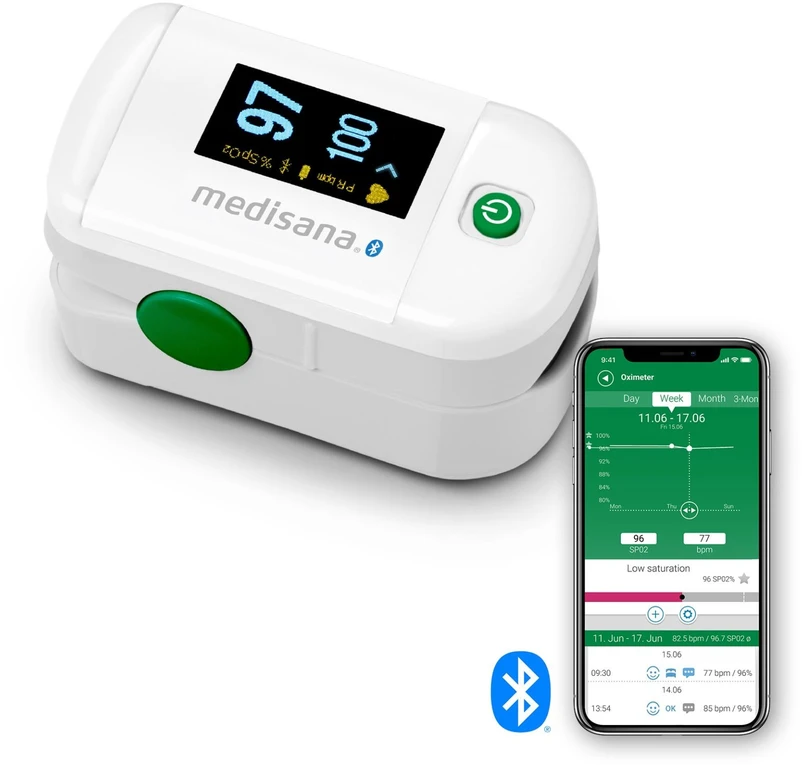 Medisana PM 100 pulsoksimetro jungtis