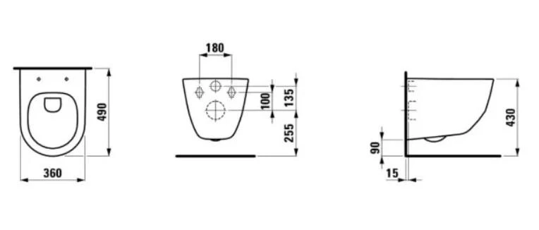 Laufen 8669550000001 Pakabinamas klozetas Pro Rimless PACK COMPACT su SLIM Softclose dangčiu (898966)