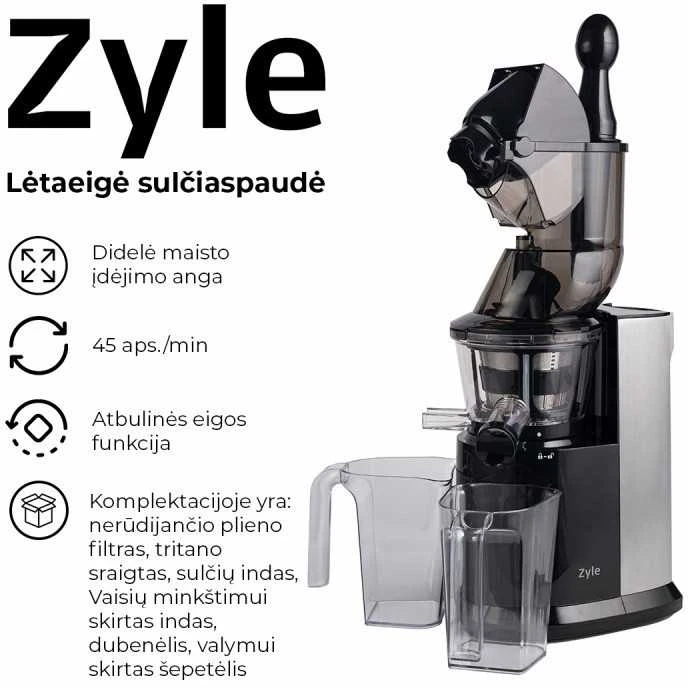 Lėtaeigė sulčiaspaudė Zyle ZY378BSJ, 250 W