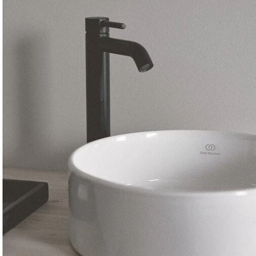 Praustuvo maišytuvas Ideal Standard Ceraline, aukštas, be dugno vožtuvo, Silk Juodas matinė juoda