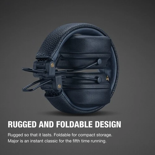 Marshall Major V Belaidės ausinės, Bluetooth, Midnight Mėlyna