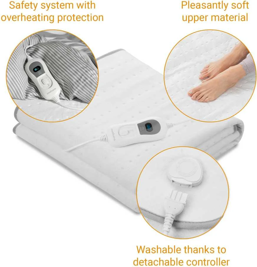 Medisana | Heated Underblanket (150 x 80 cm) | HU 666 | Number of heating levels 3 | Washable | Elektrinė šildyklė | Pilkas