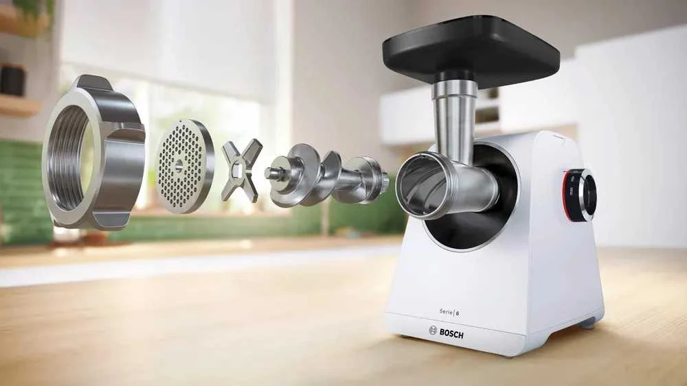 Bosch MFWS607W Serija 6, Mėsmalė, MultiPower, 2100 W, Baltas, Baltas