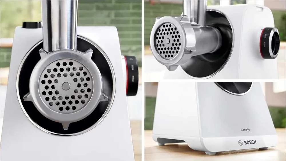 Bosch MFWS607W Serija 6, Mėsmalė, MultiPower, 2100 W, Baltas, Baltas