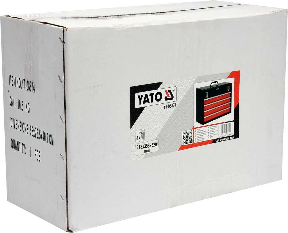 Įrankių dėžė Yato YT-08874, 4 stalčiai