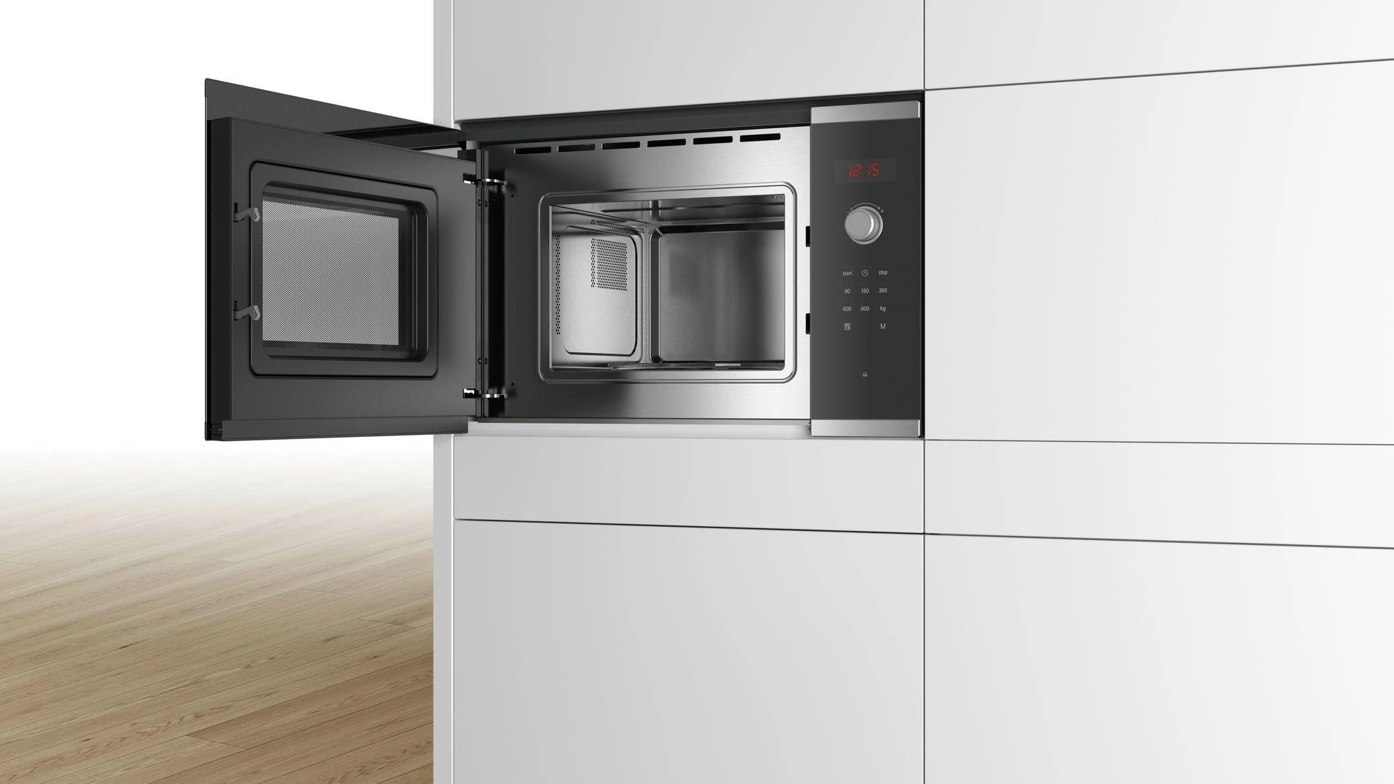 Bosch BFL523MS0 Serija 4, Įmontuojamoji mikrobangų krosnelė, Nerūdijančio plieno