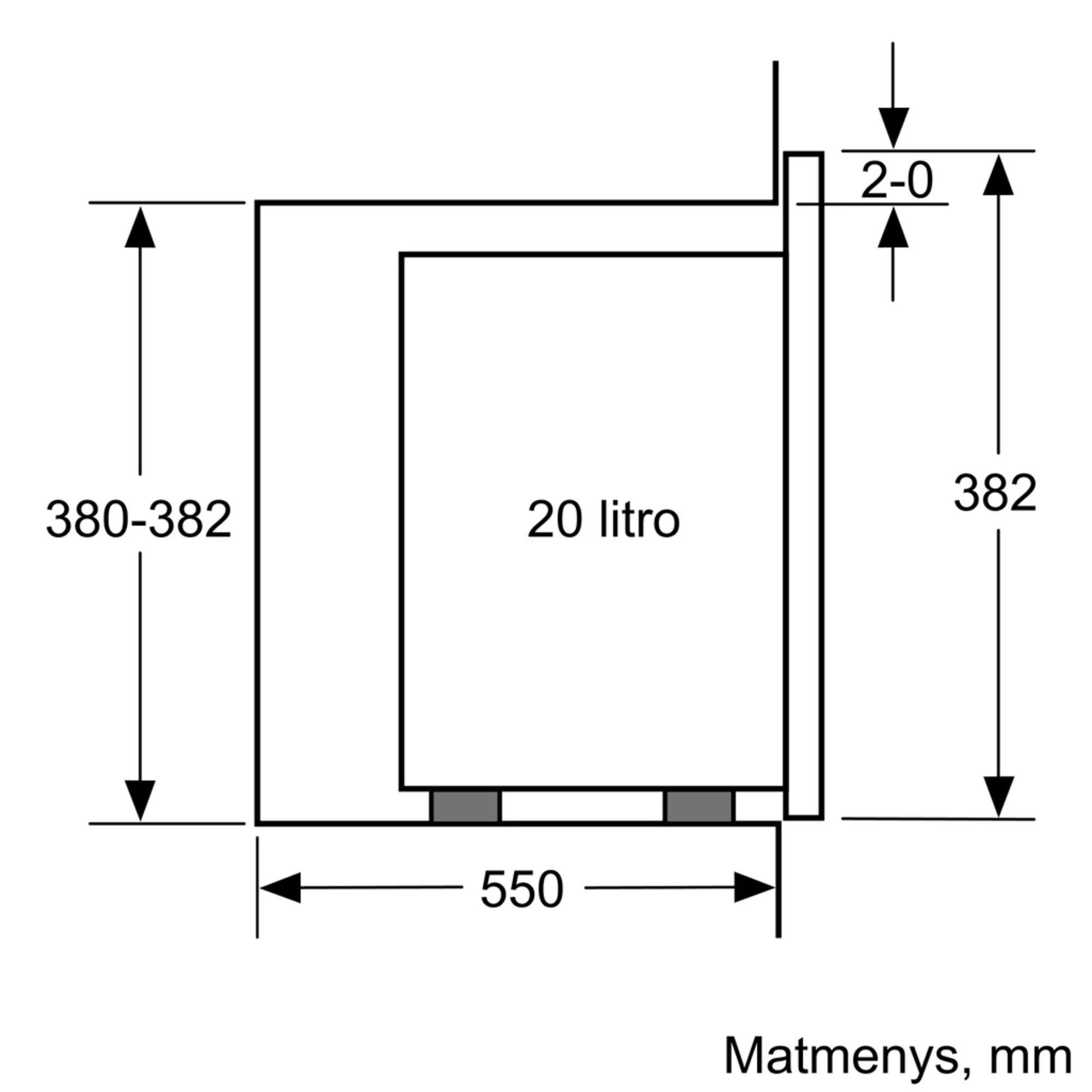 Bosch BFL523MS0 Serija 4, Įmontuojamoji mikrobangų krosnelė, Nerūdijančio plieno