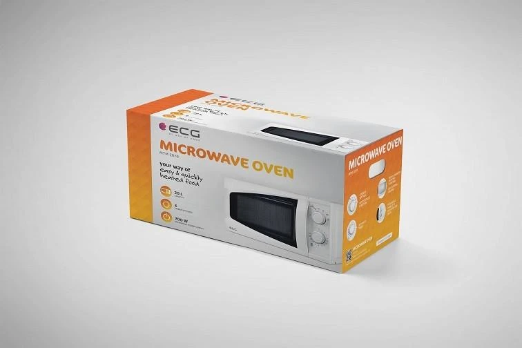 ECG Mikrobangų krosnelė EKG MTM 2070 W, 20 L, 700 W, Baltas