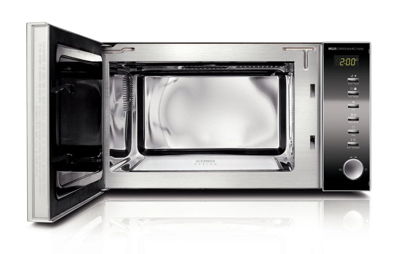 Mikrobangų krosnelė Caso | Microwave orkaitė | MG 20 | Free standing | 20 L | 800 W | Grilis | Juodas