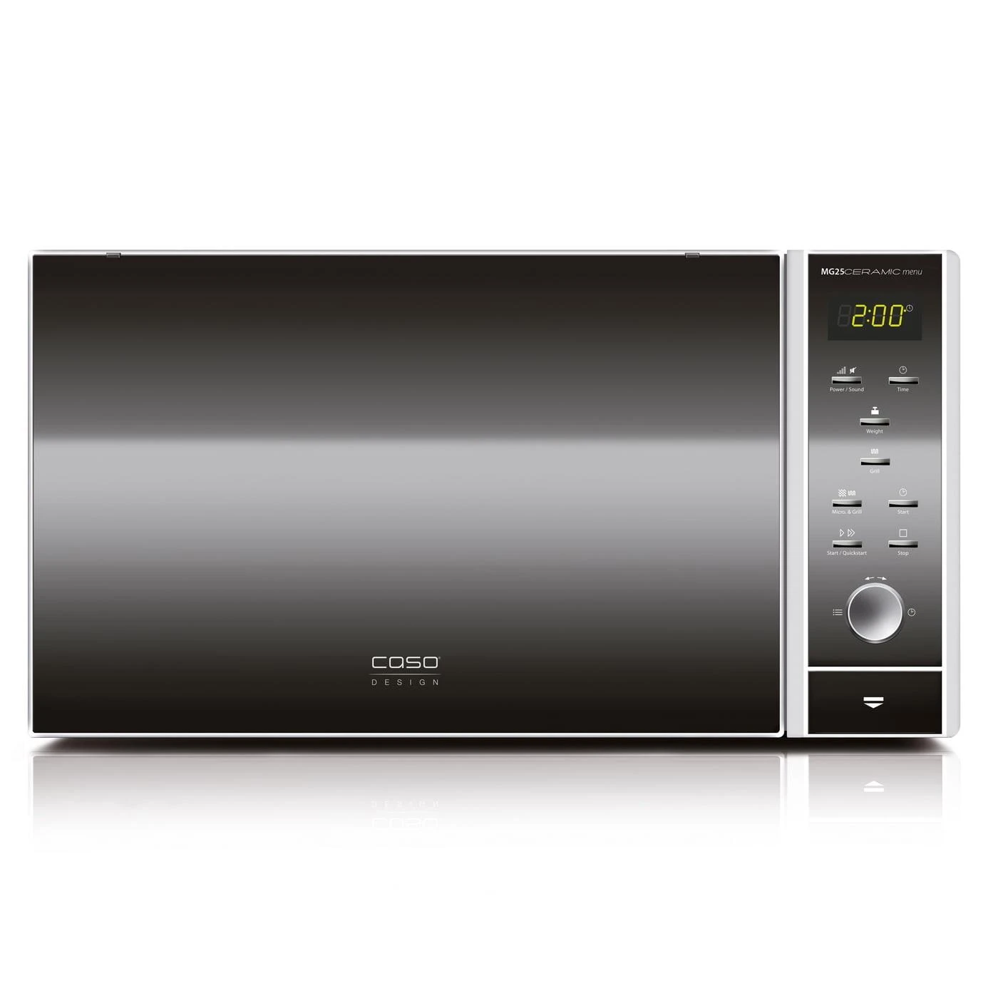 Mikrobangų krosnelė Caso | Microwave orkaitė with Grilis | MG 25 | Free standing | 900 W | Grilis | Sidabrinis/Juodas