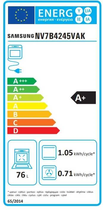 Orkaitė Samsung NV7B4245VAK/U3