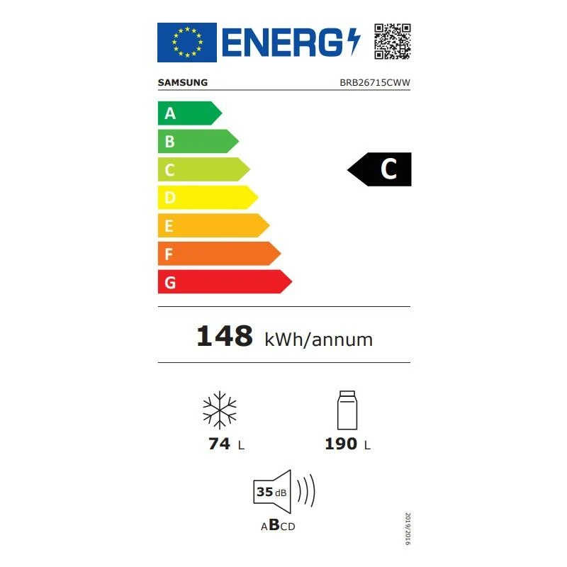 Šaldytuvas Samsung BRB26715CWW/EF