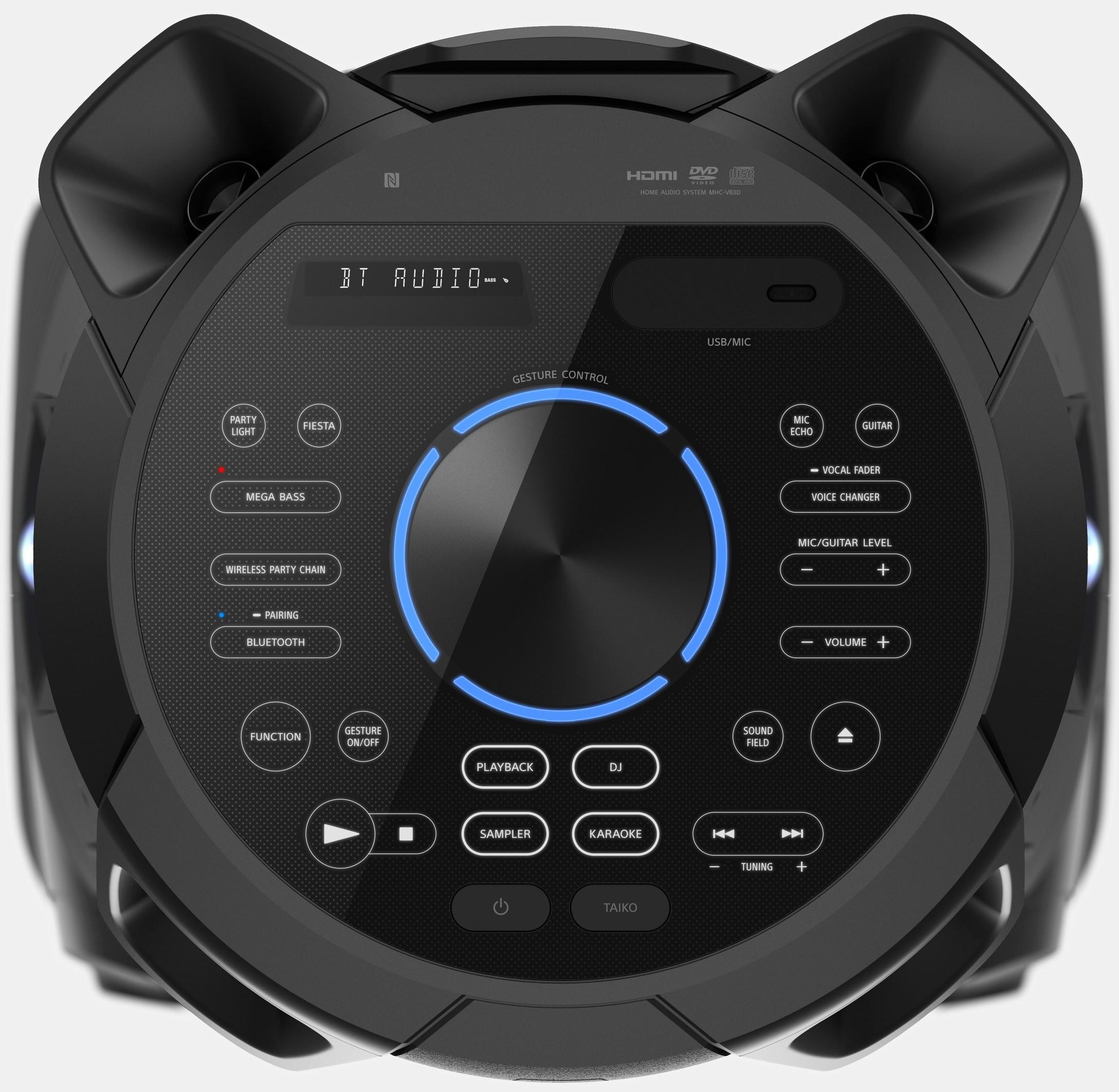 Muzikinis centras Sony High Power Audio System MHC-V83D USB port, FM radio,  NFC, CD grotuvas, Bluetooth | Varle.lt