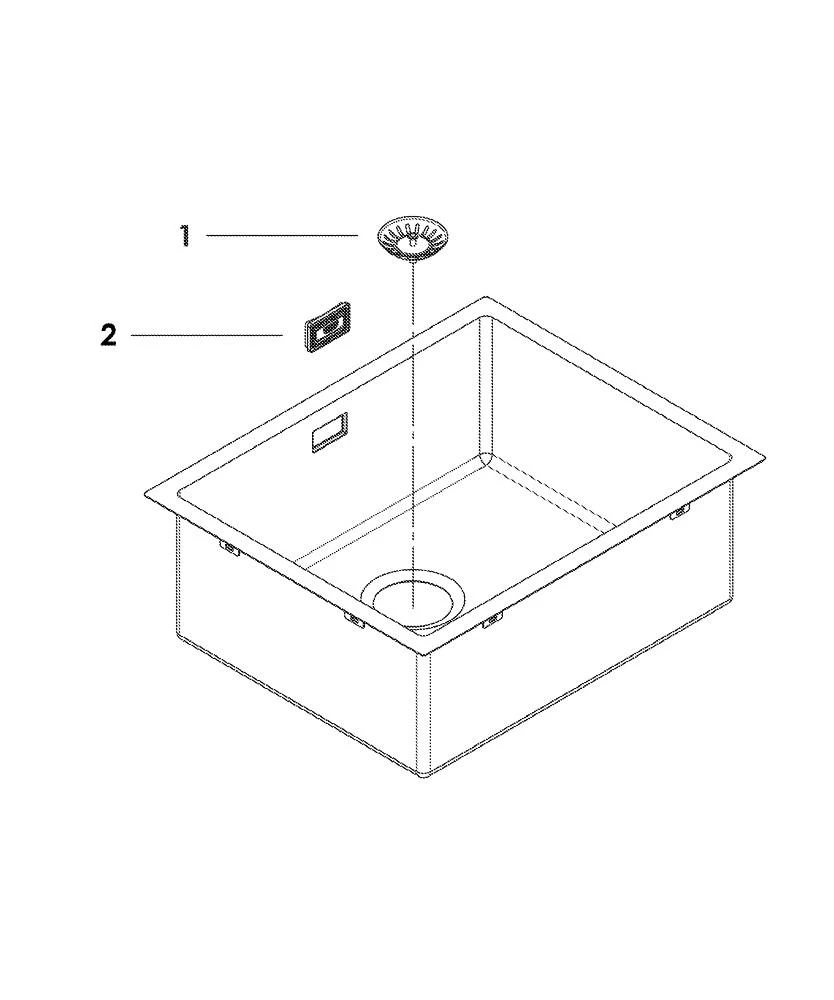 Nerūdijančio plieno plautuvė Grohe K700, 31726SD0
