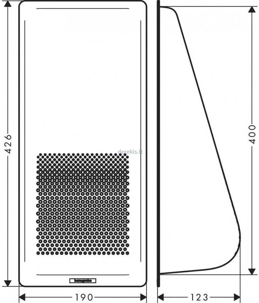 Nuvarvėjimo indas Hansgrohe F14, 40963000, juodas matinis