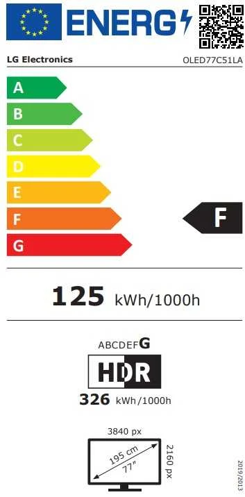 77 colių LG OLED77C51LA 4K išmanusis Televizorius 2025