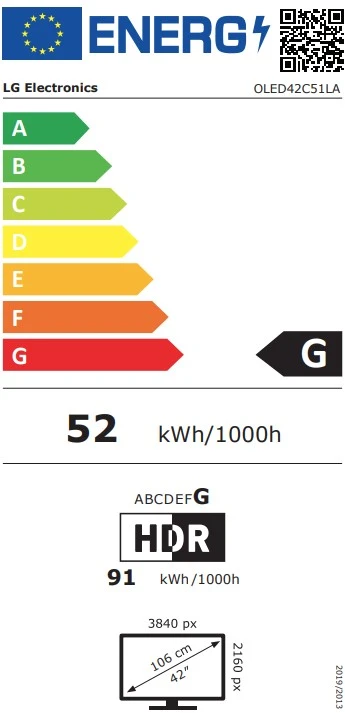 42 colių LG OLED42C51LA 4K išmanusis Televizorius 2025