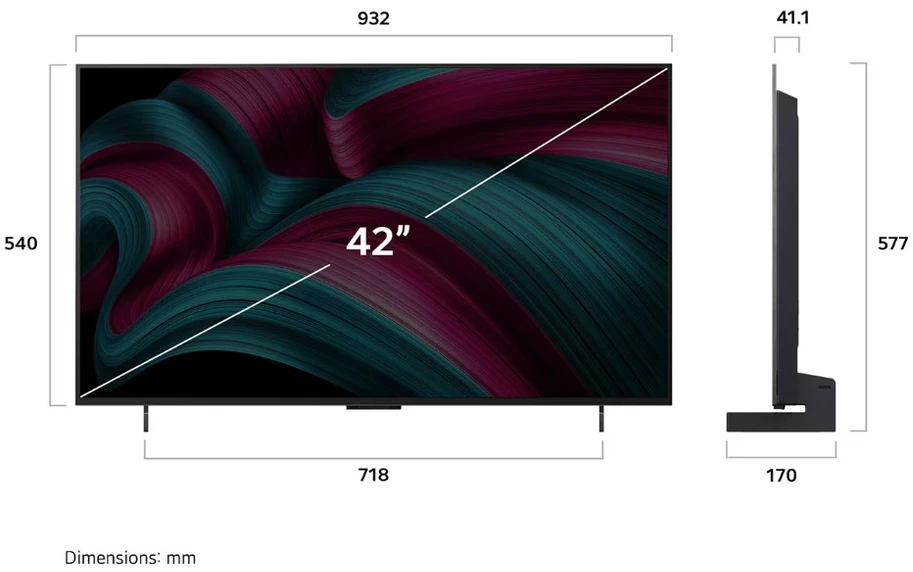 42 colių LG OLED42C51LA 4K išmanusis Televizorius 2025