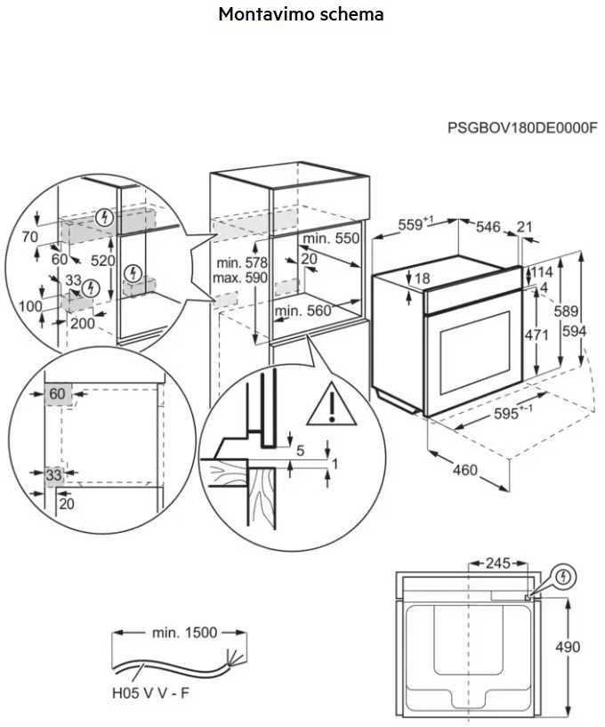 Orkaitė AEG NBA5P531AB