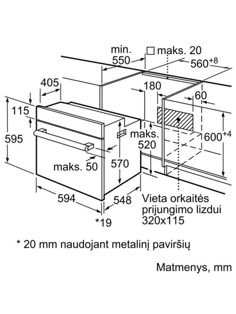 Įm. Orkaitė  Bosch HBF114ES0